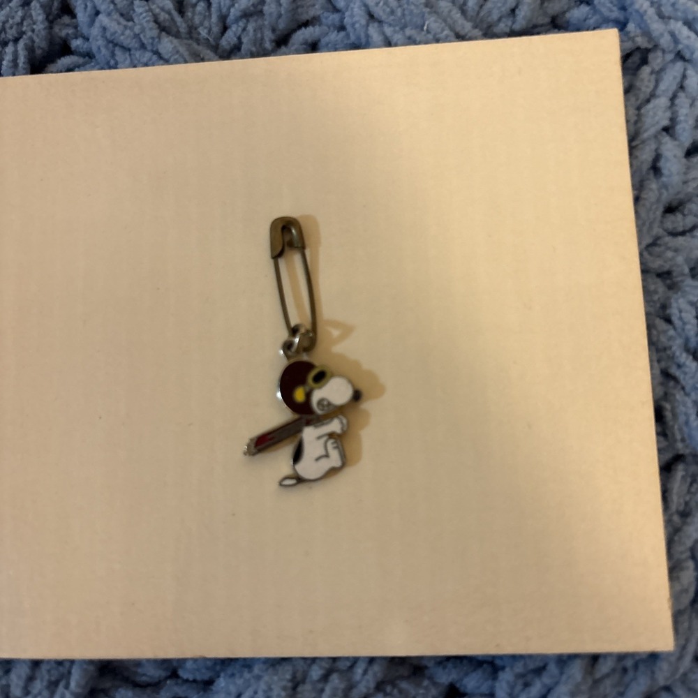 Snoopy Pilot Aviator Peanuts Cartoon Enamel CHARM Pendant